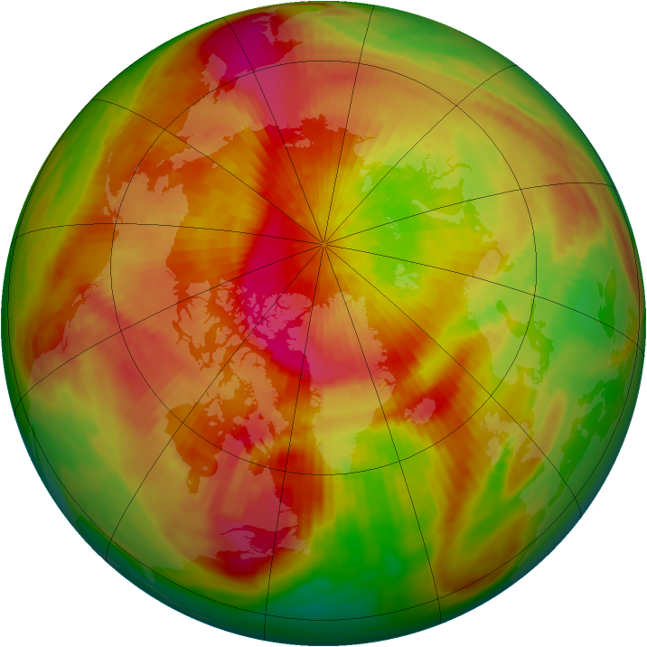 Arctic ozone map for 28 March 1982